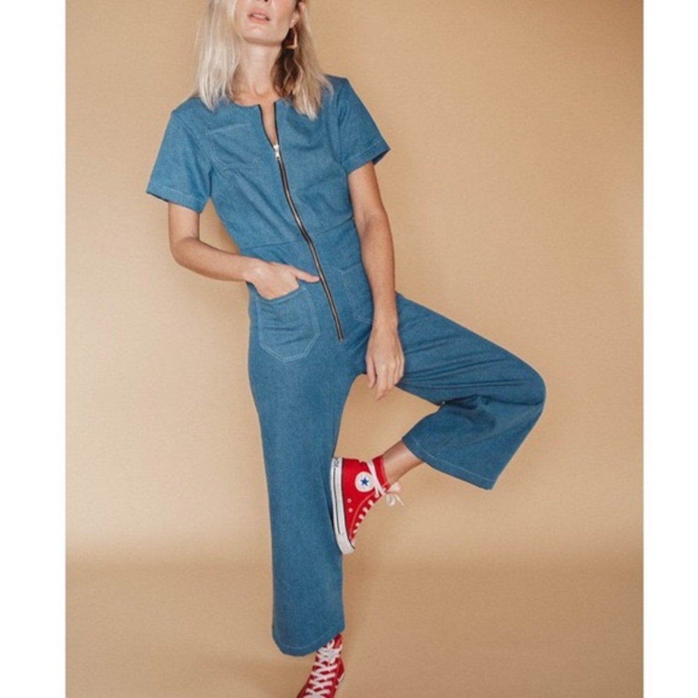 NEW Lykke Wullf Joan Denim Jumpsuit